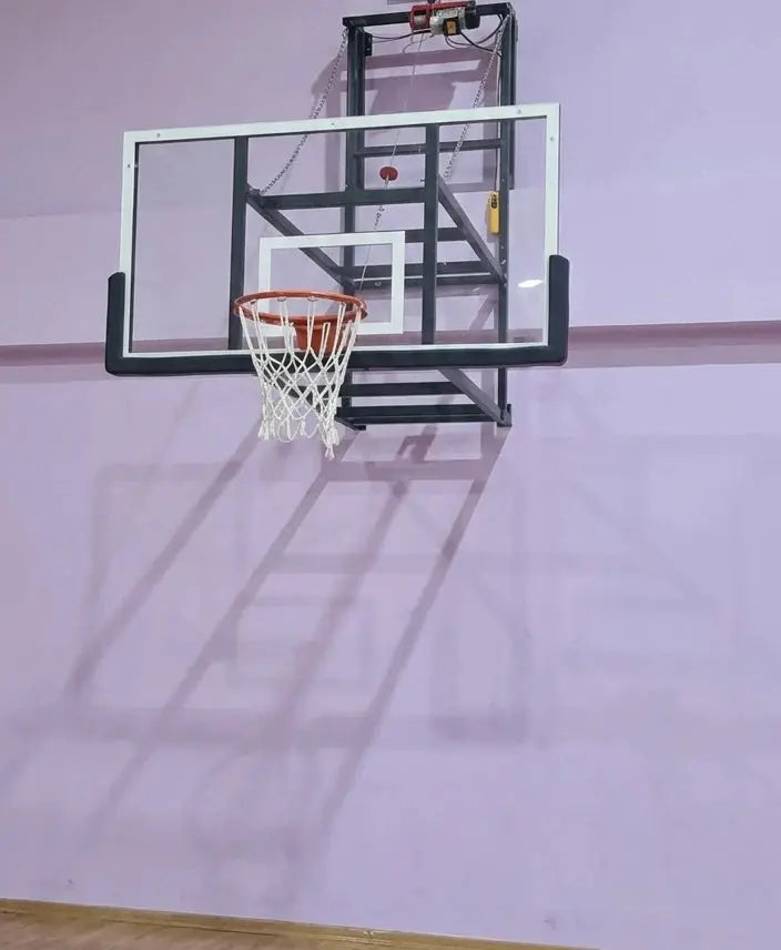 Motorlu Duvara Monte Katlanır Basketbol Potası | Profesyonel Sistem Saha Ekipmanları