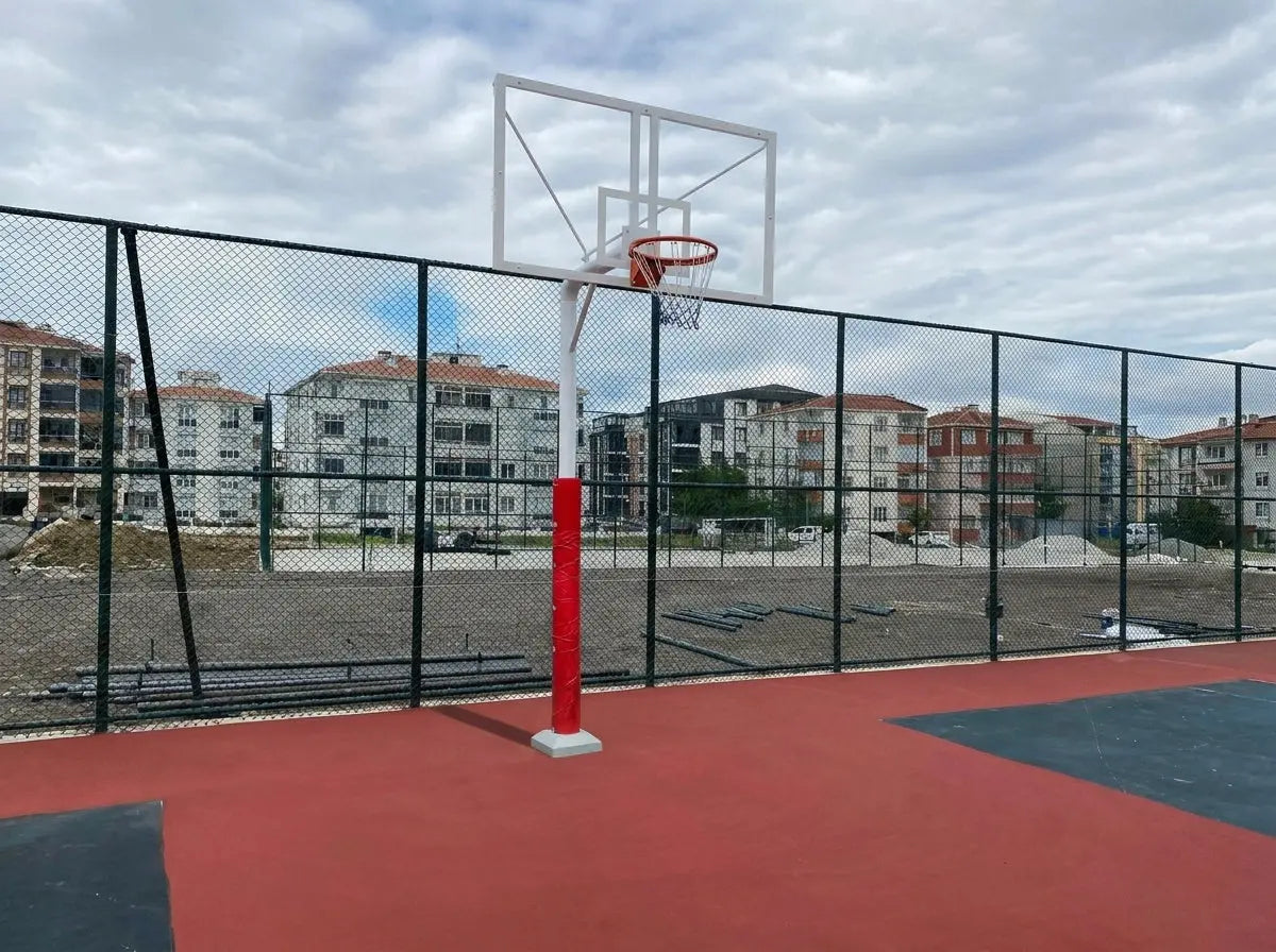 Tek Direkli Basketbol Potası 105x180 cm | Akrilik Cam Panyalı Saha Ekipmanları