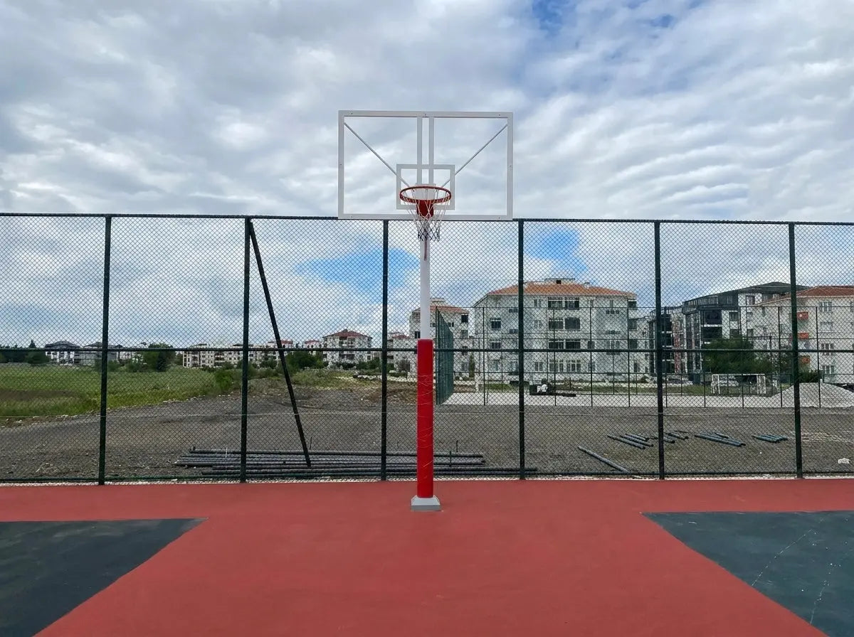Tek Direkli Basketbol Potası 105x180 cm | Akrilik Cam Panyalı Saha Ekipmanları