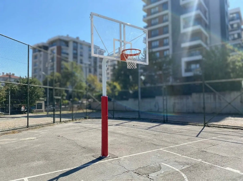 Tek Direkli Basketbol Potası 105x180 cm | Akrilik Cam Panyalı Saha Ekipmanları