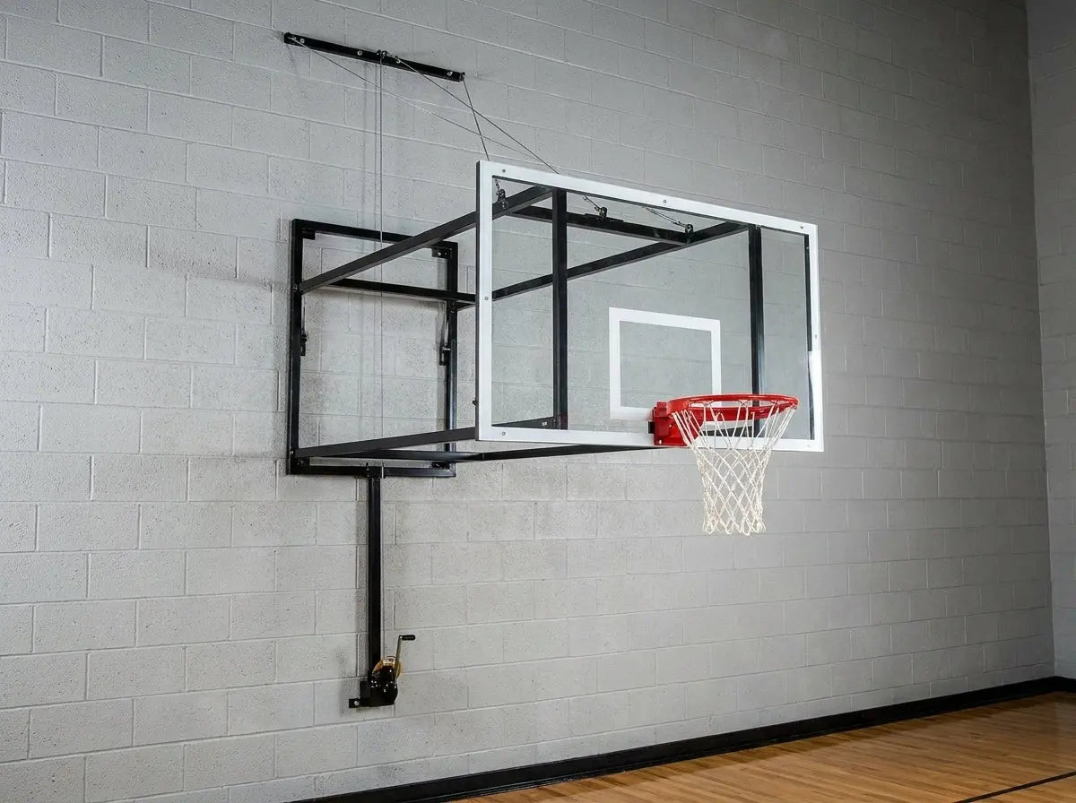 Duvara Monte Katlanabilir Basketbol Potası – 105x180 Saha Ekipmanları