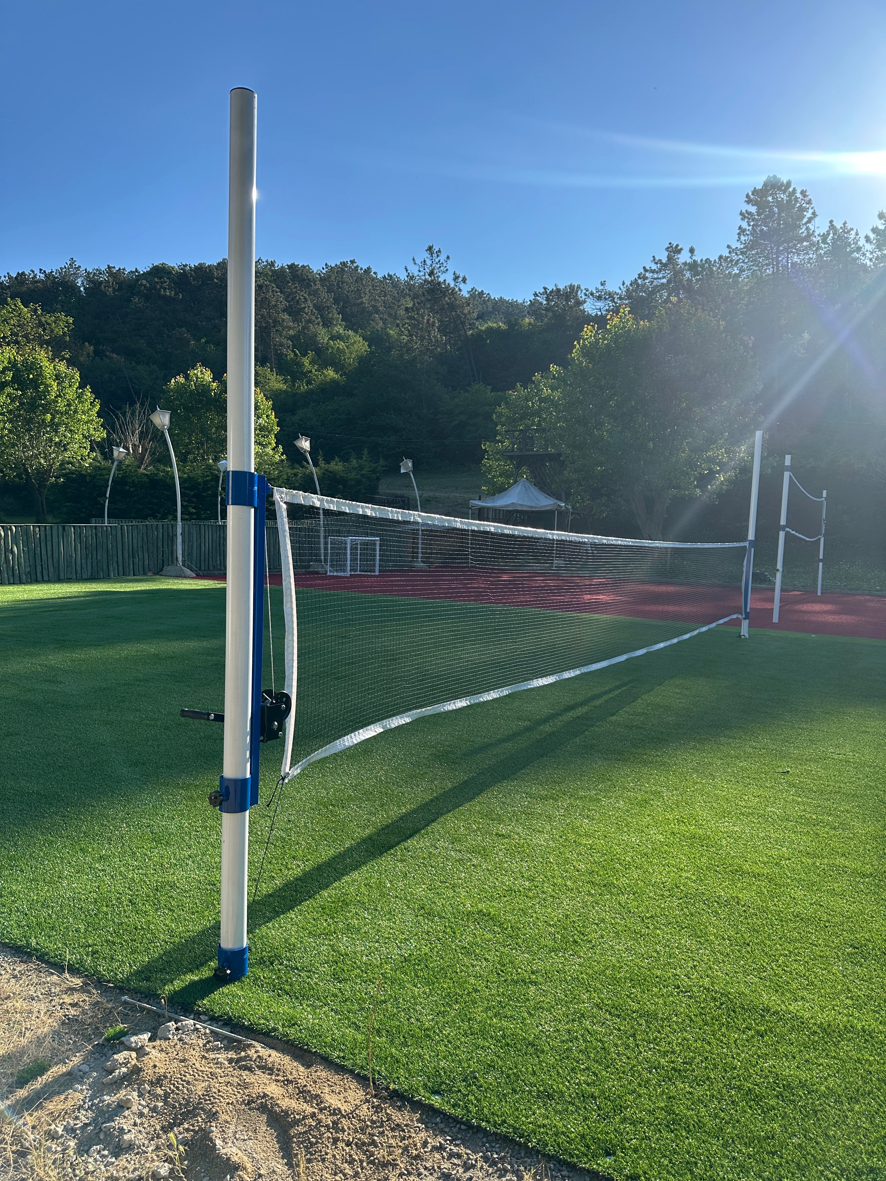 Çok Amaçlı File Direk Seti | Voleybol & Tenis & Ayak Tenisi | 76x3 mm | Yükseklik Ayarlı |