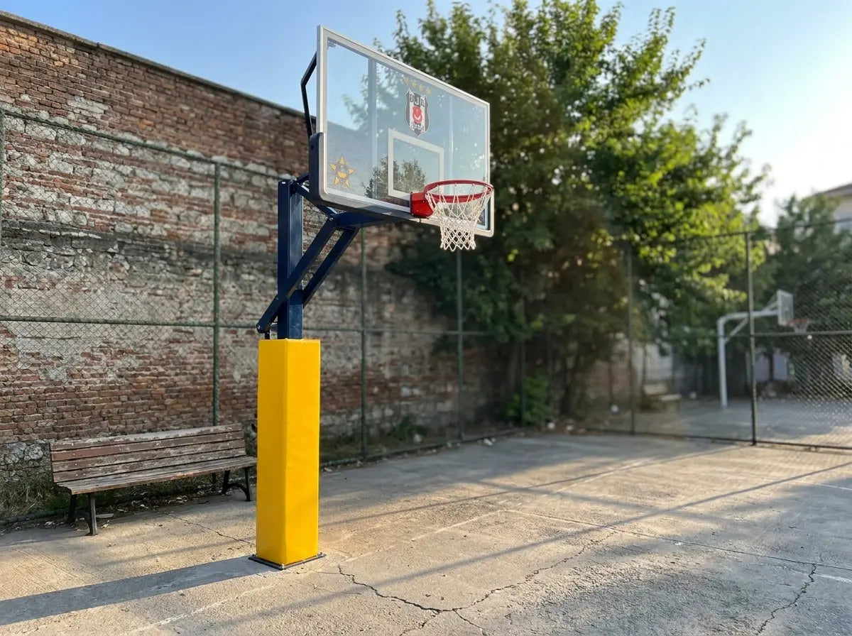 Profesyonel Yükseklik Ayarlı Sabit Basketbol Potası Saha Ekipmanları