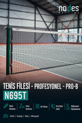 Tenis filesi profesyonel PRO-B 107x12,70 mt polyamid kort filesi